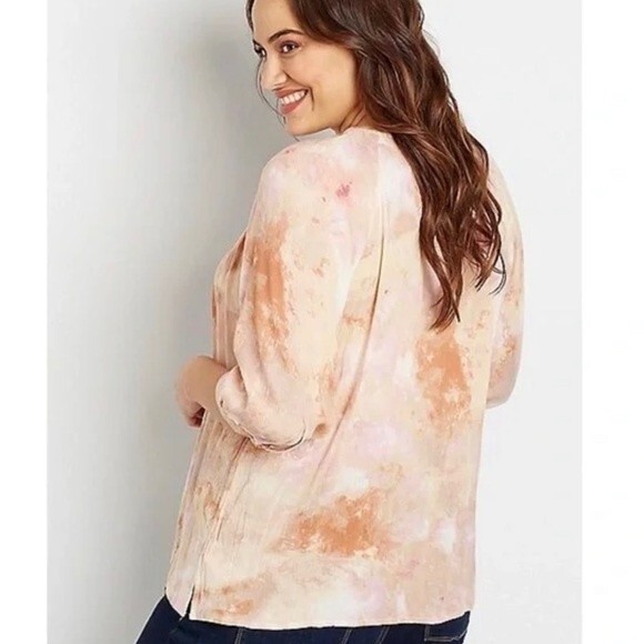 Maurice’s Plus tie dye peasant top size 1X - Picture 4 of 11
